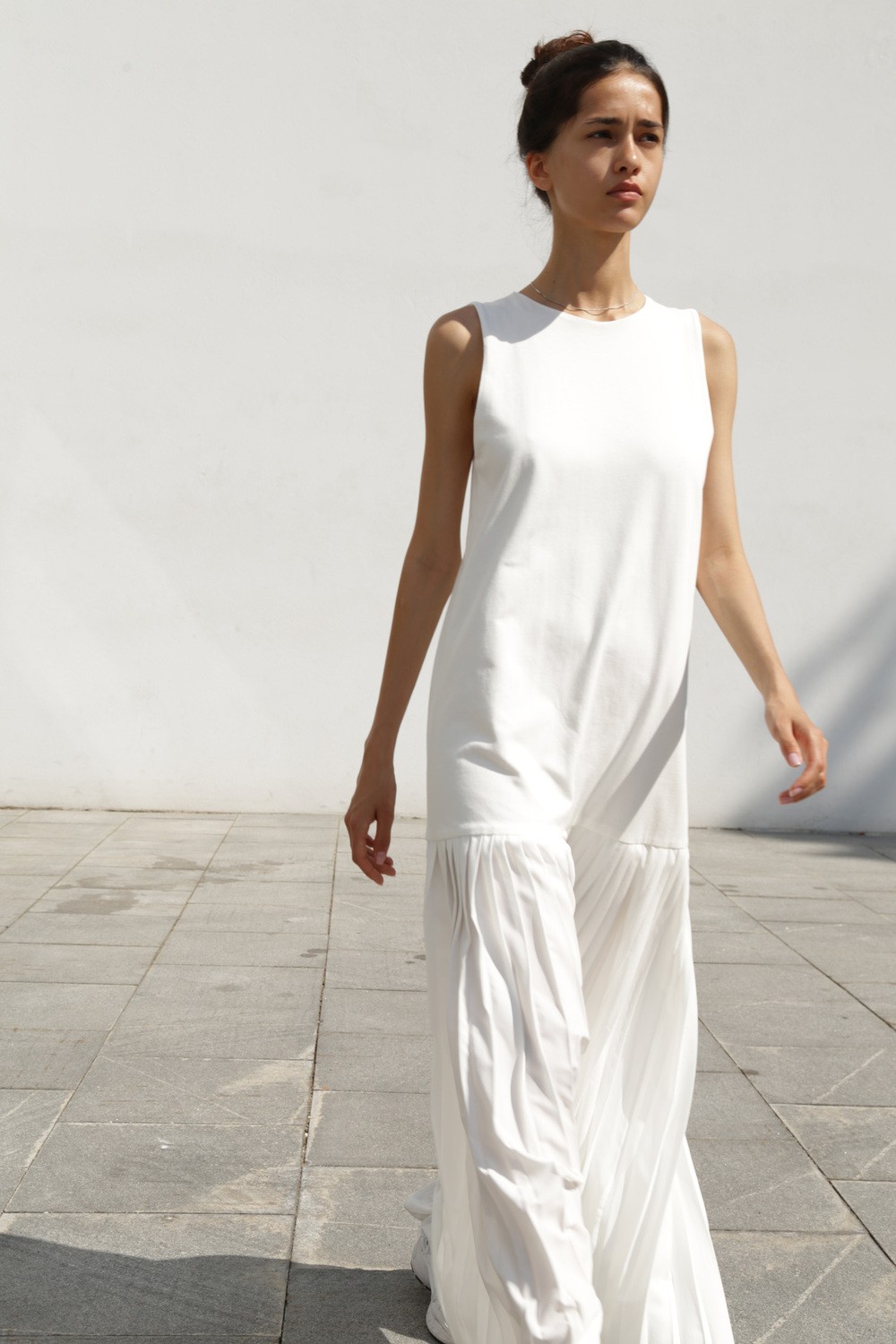 Pleated hem dress