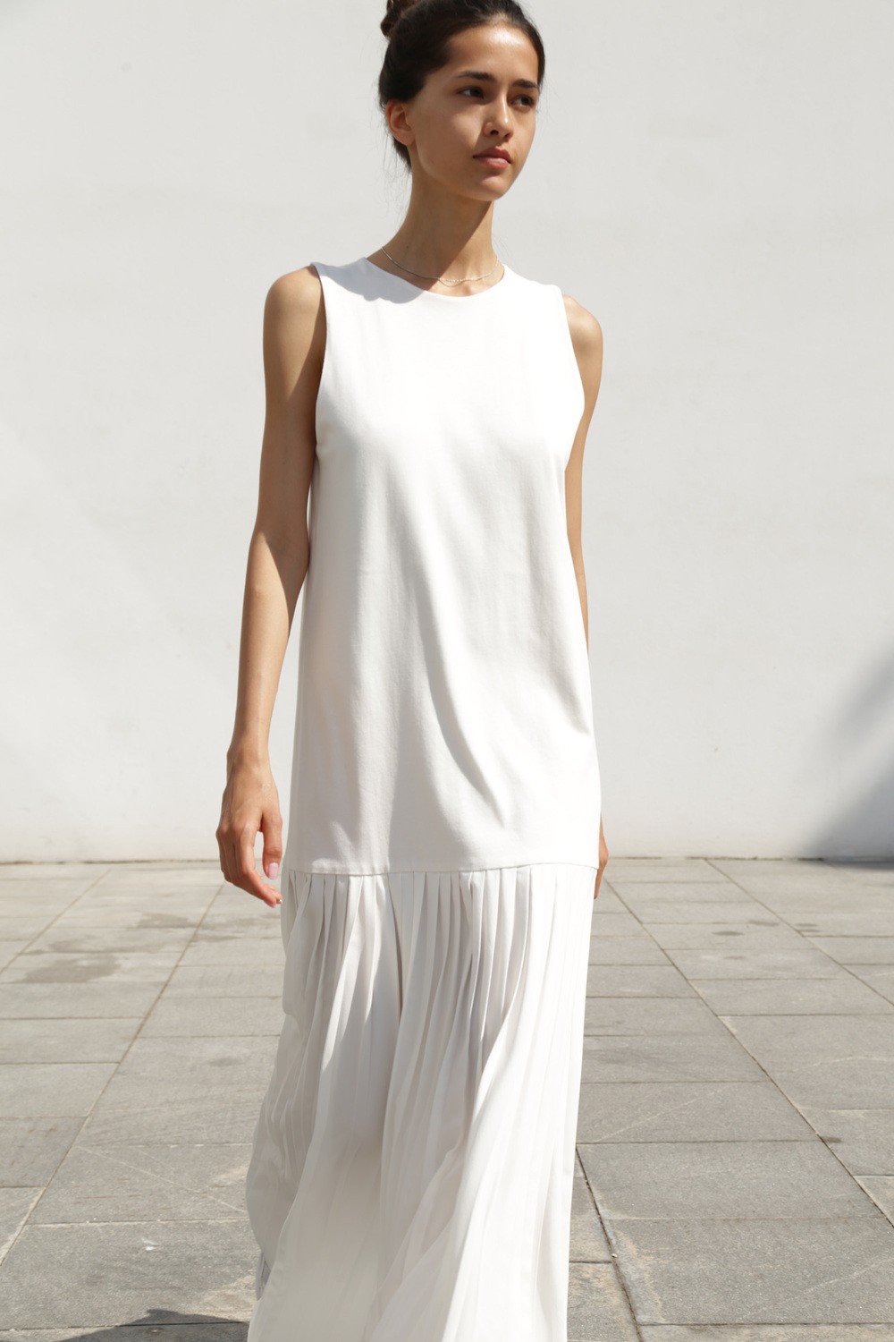 Pleated hem dress