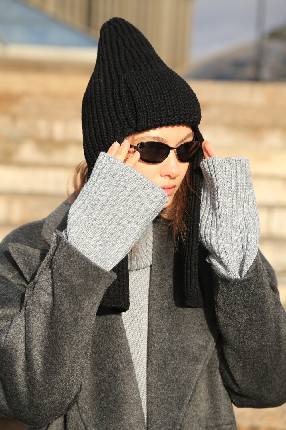 Budyonovka in black color