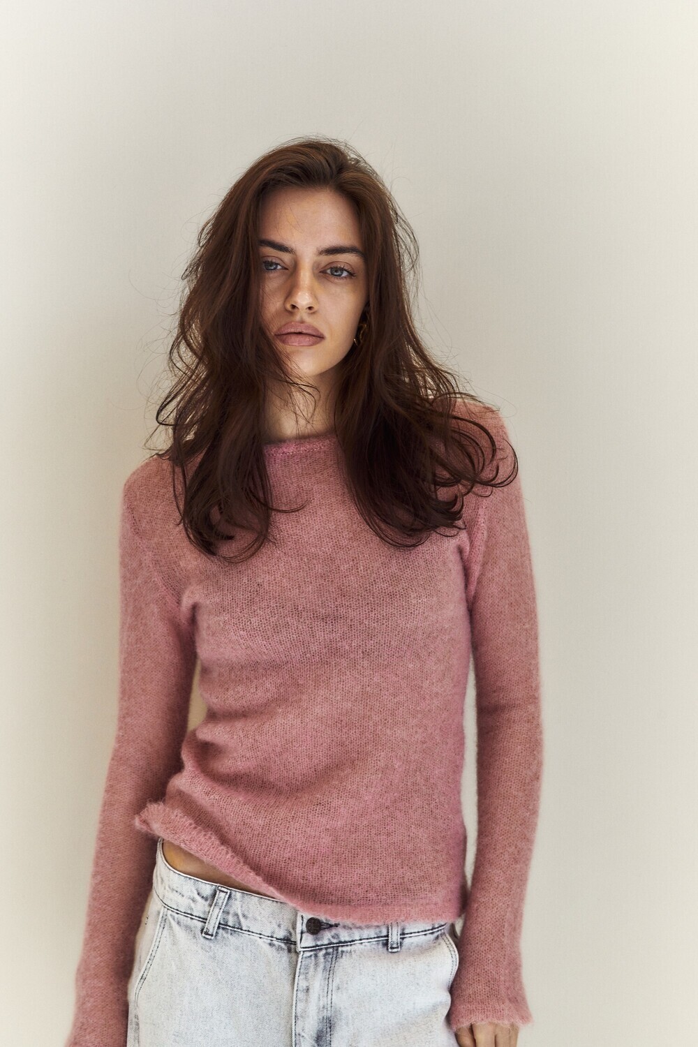 Mohair long sleeve pink