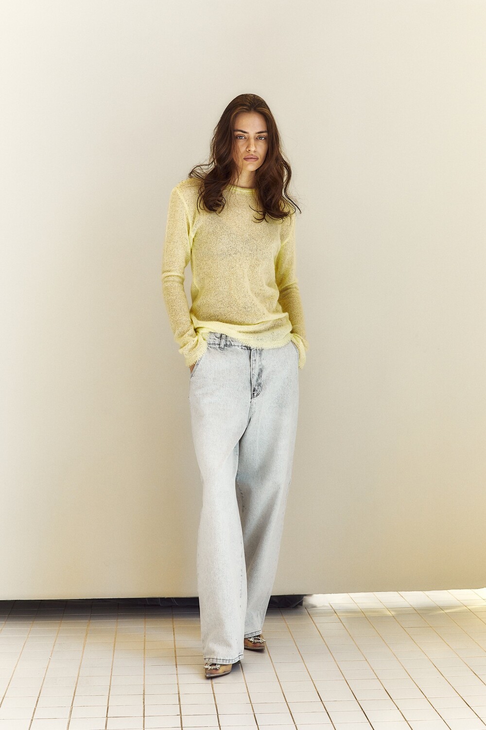 Lemon mohair long sleeve