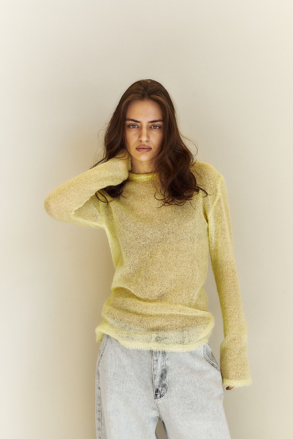 Lemon mohair long sleeve
