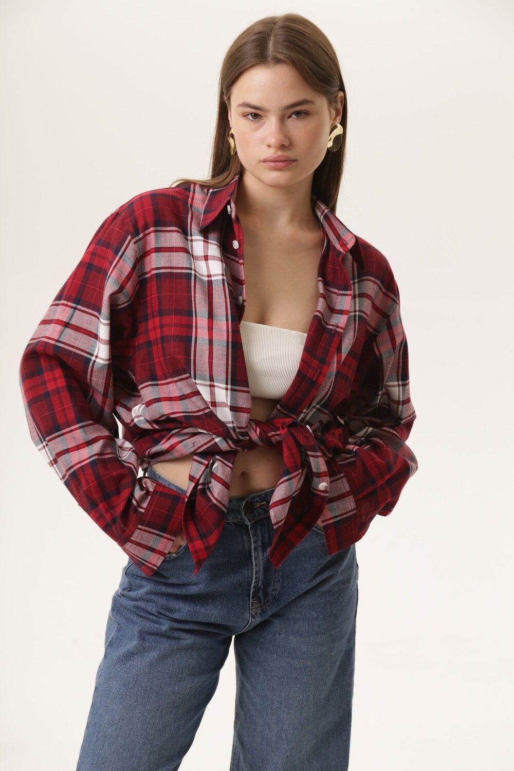 Red checkered shirt