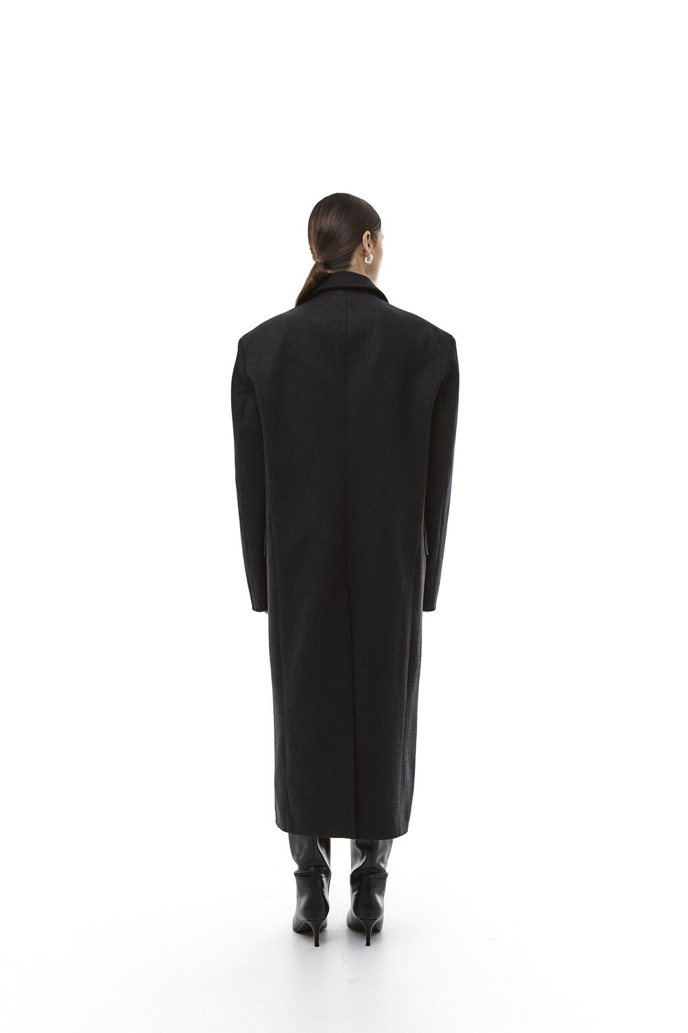 Insulated grandfather's coat black