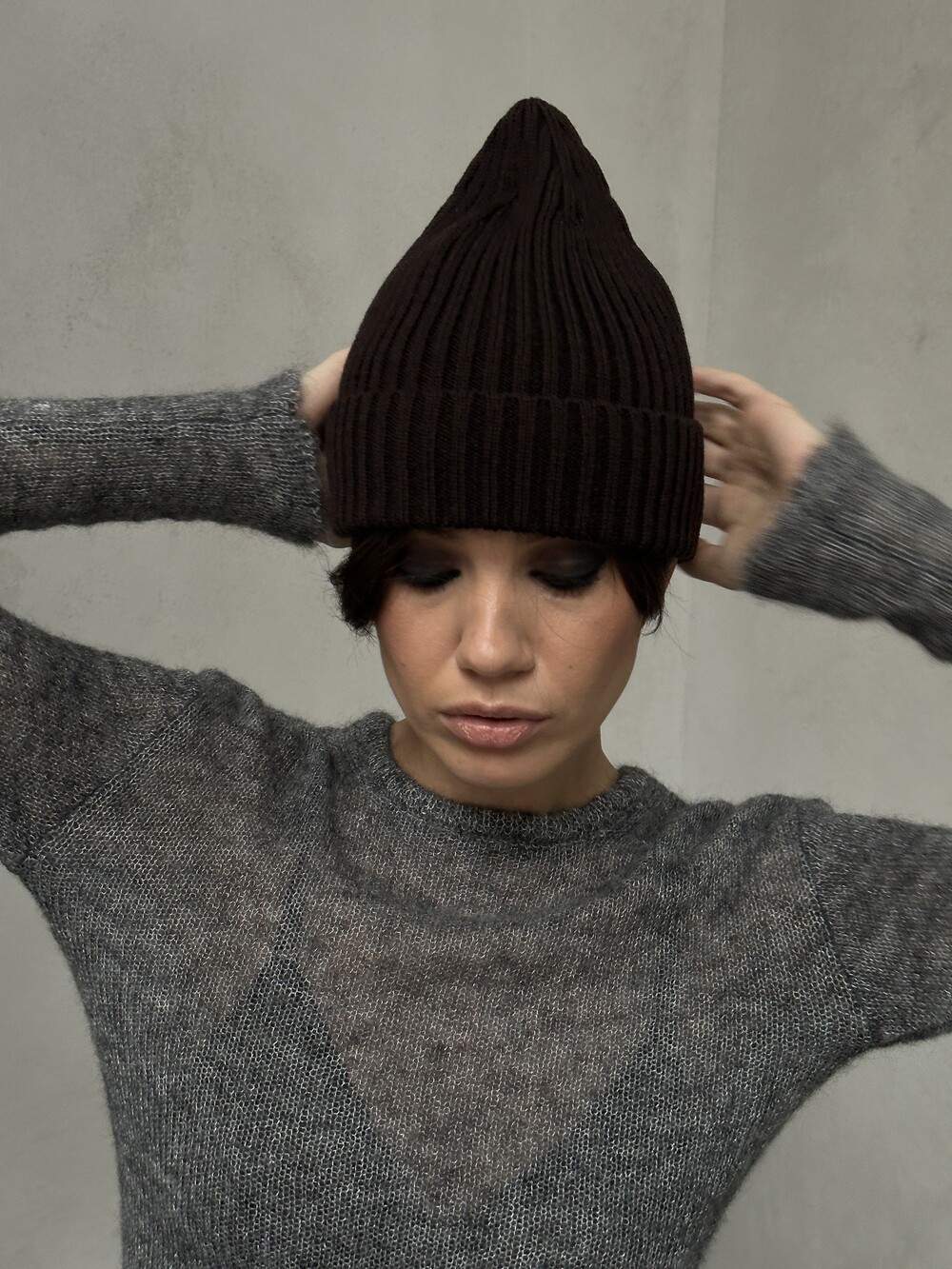 Brown beanie