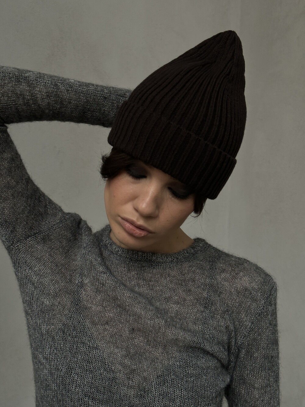 Brown beanie