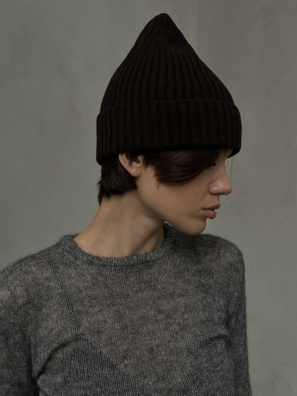 Brown beanie