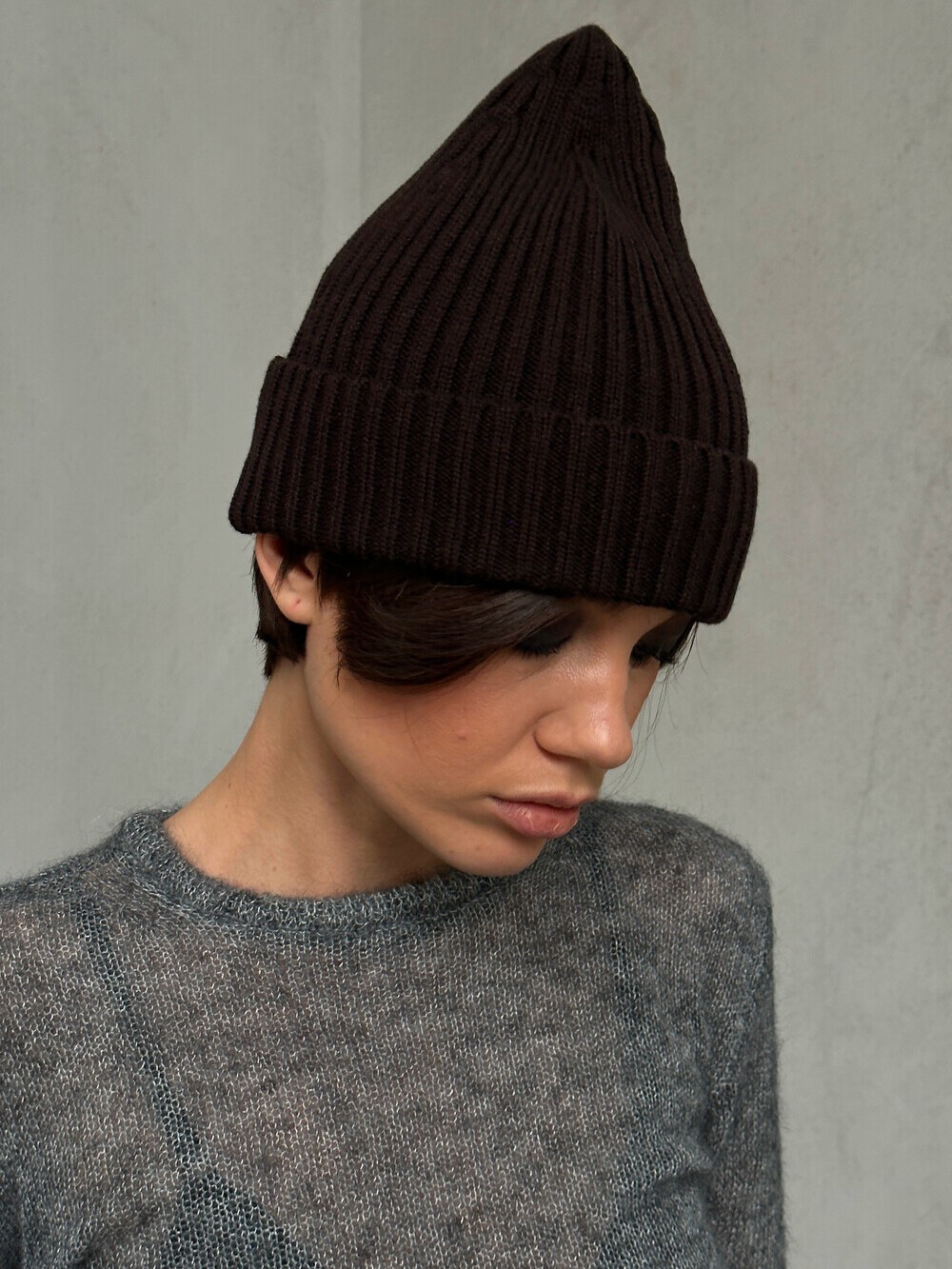 Brown beanie