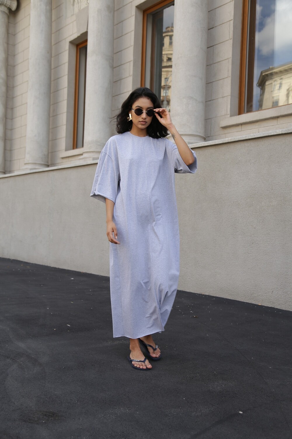 T-shirt dress grey
