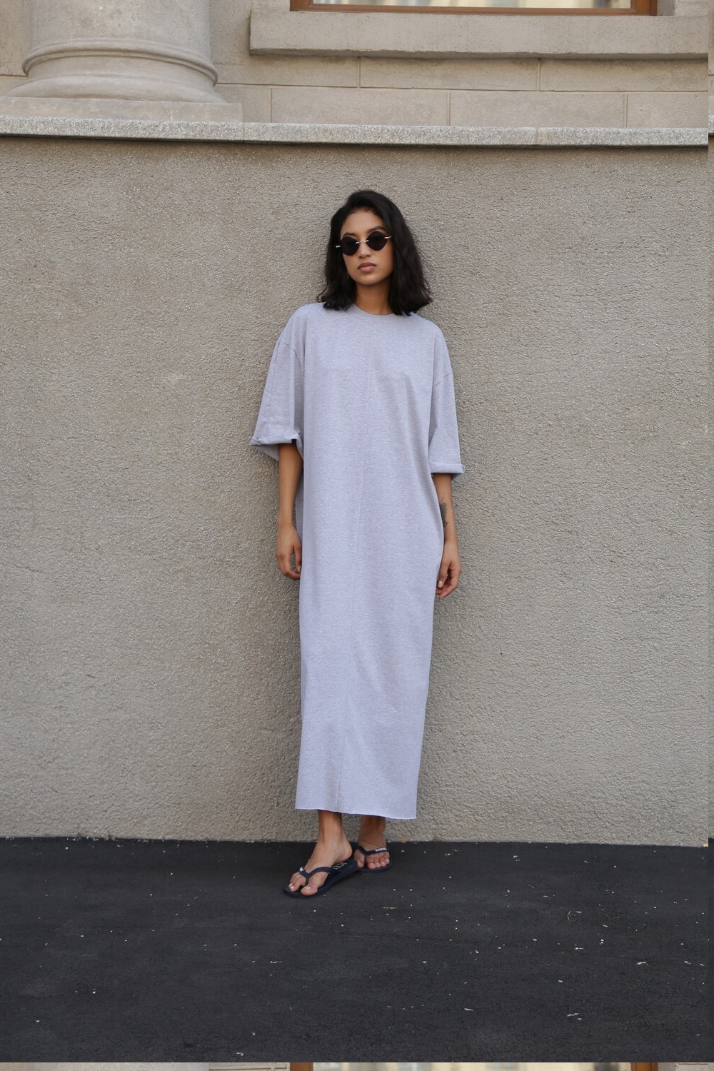 T-shirt dress grey