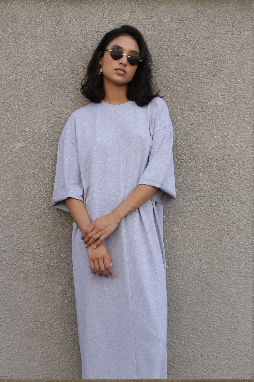 T-shirt dress grey