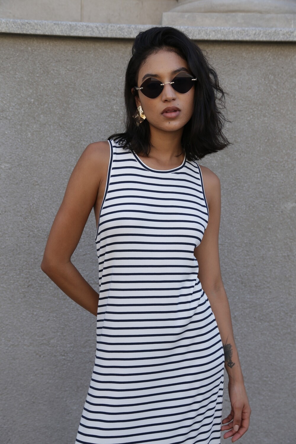 Striped T-shirt dress