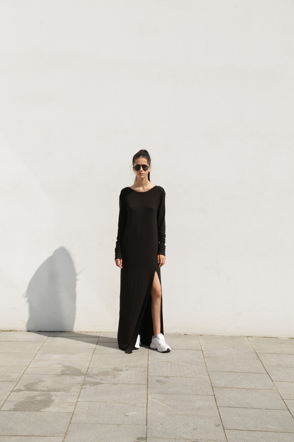 Black dress with open back