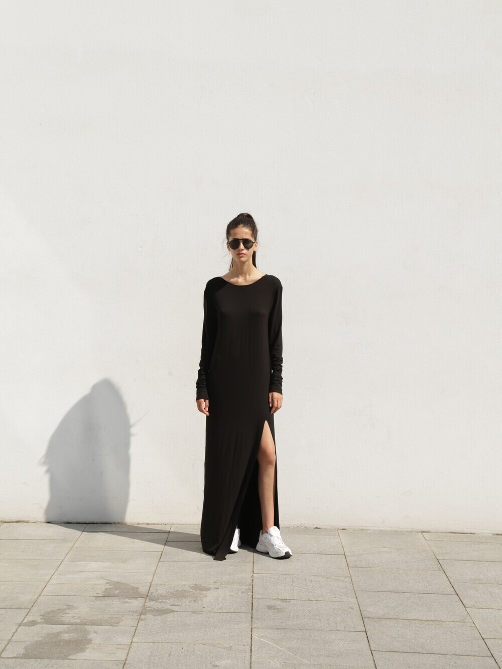 Black dress with open back