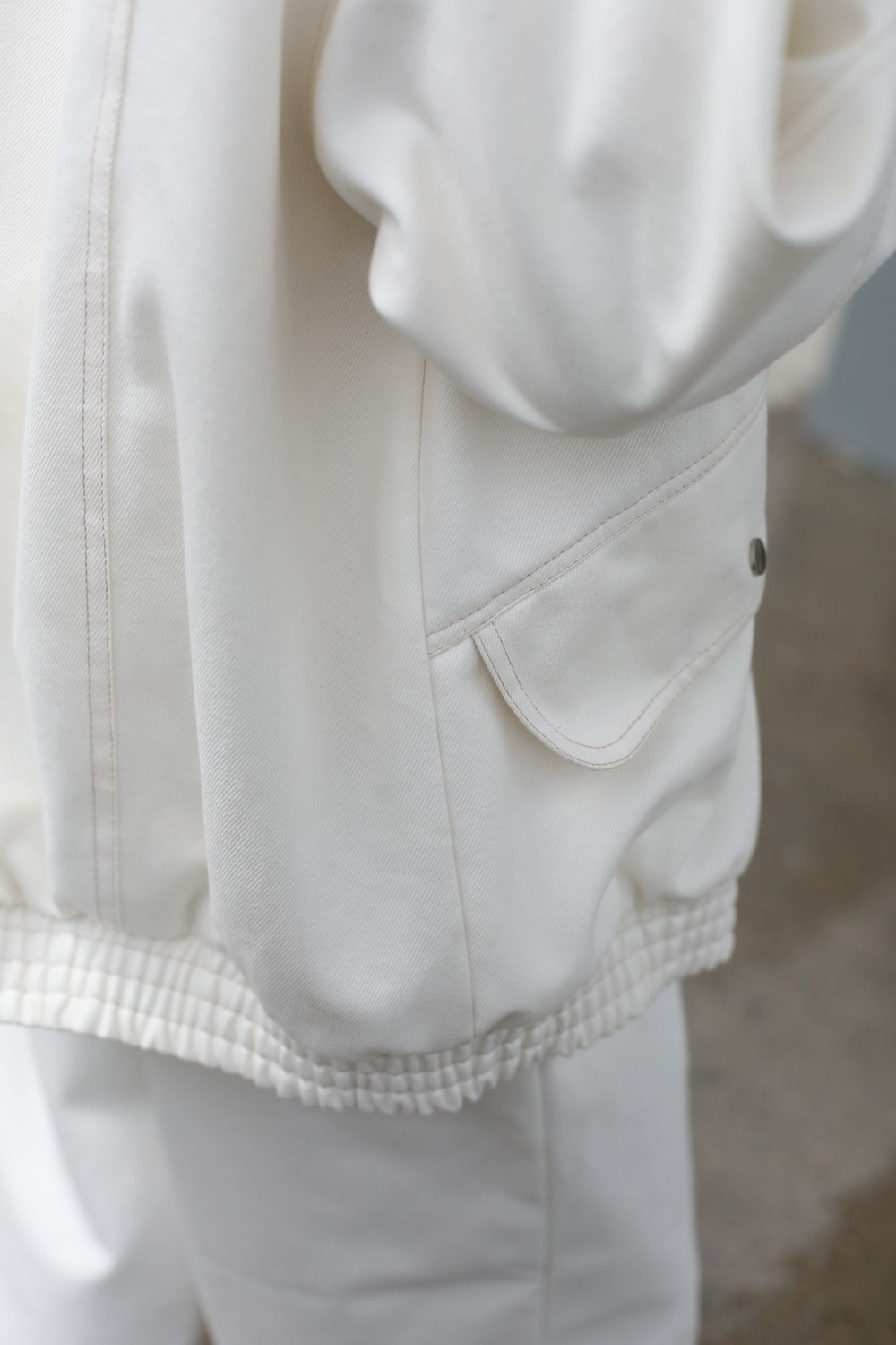 Jeans jacket in milky color