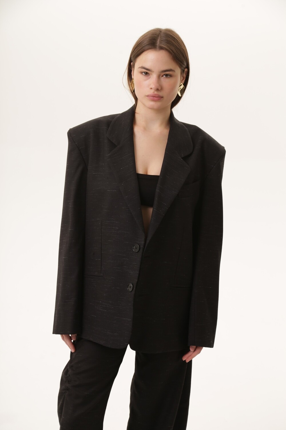 Single-breasted jacket black