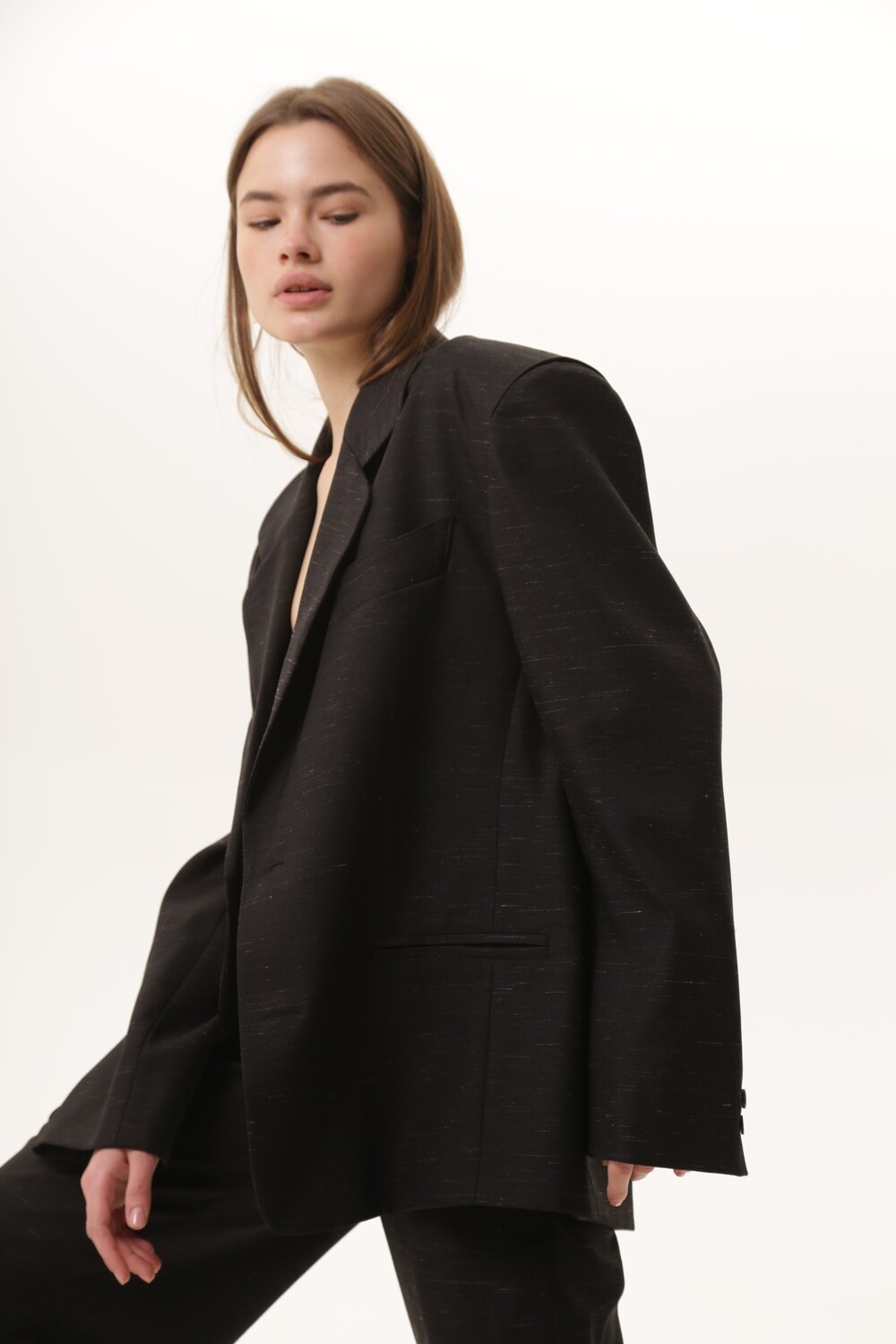 Single-breasted jacket black