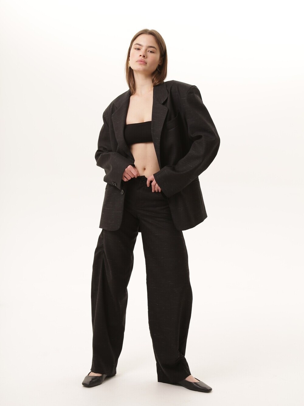 Single-breasted jacket black