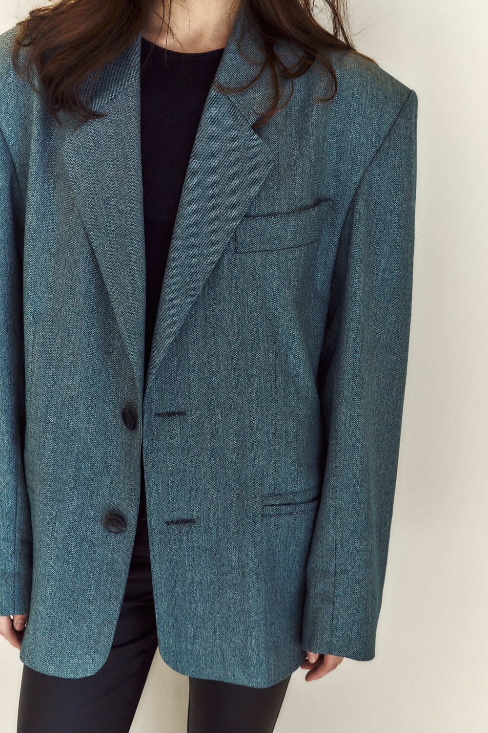 Single-breasted jacket green