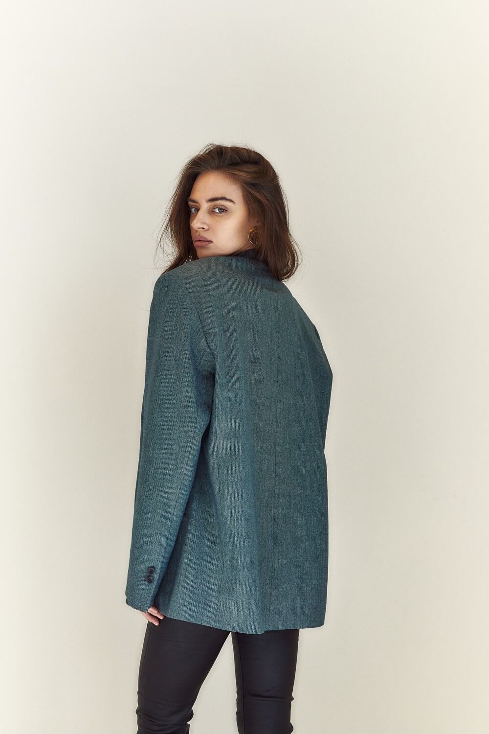 Single-breasted jacket green