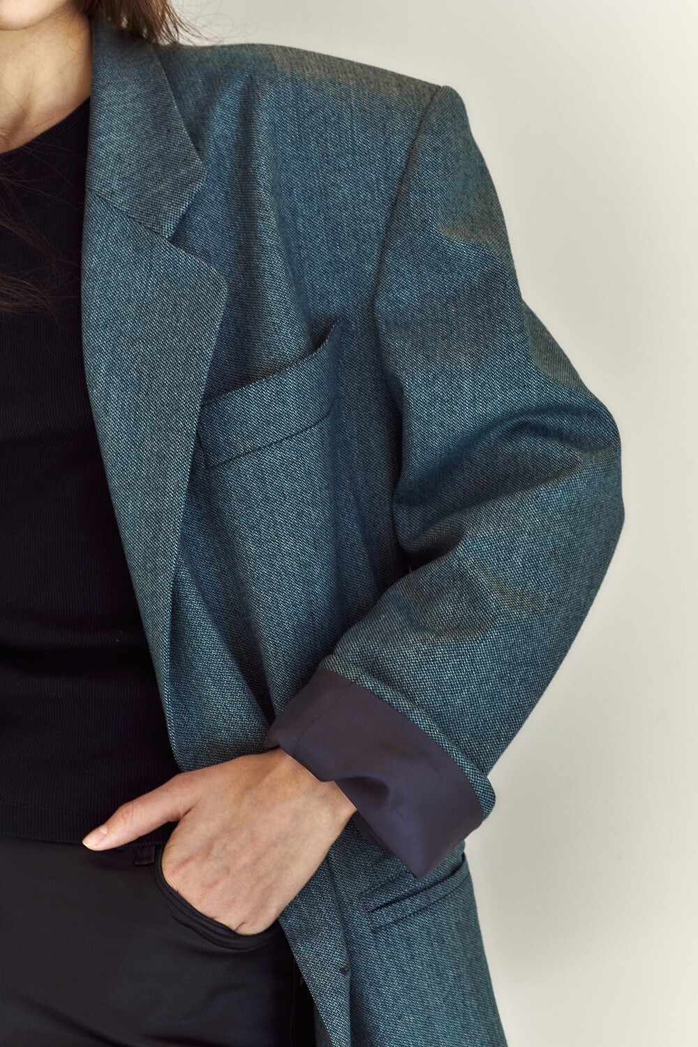 Single-breasted jacket green